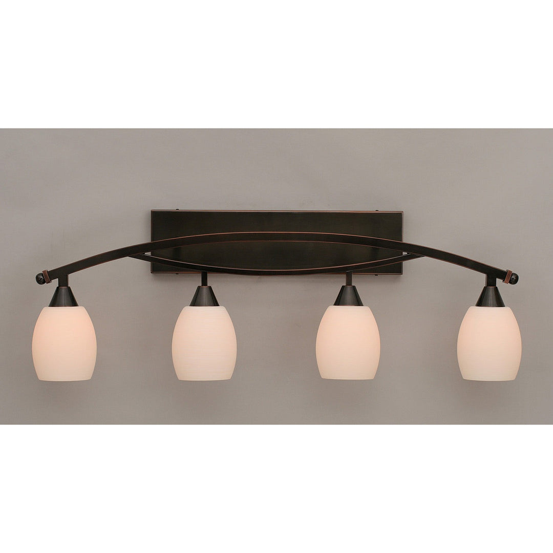 Toltec Bow 174-bc-615 Bath Vanity Light 37 in. wide - Black Copper