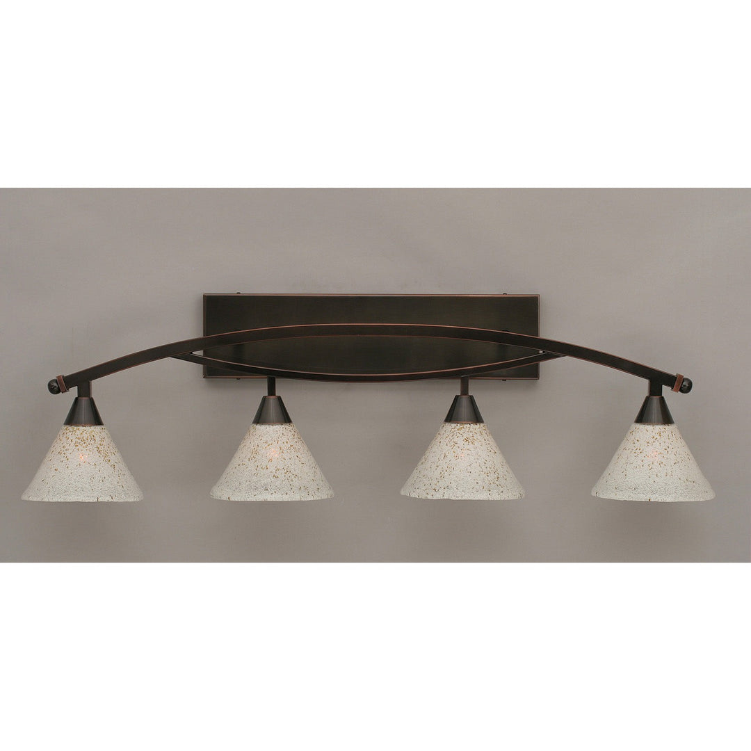 Toltec Bow 174-bc-7145 Bath Vanity Light 40 in. wide - Black Copper