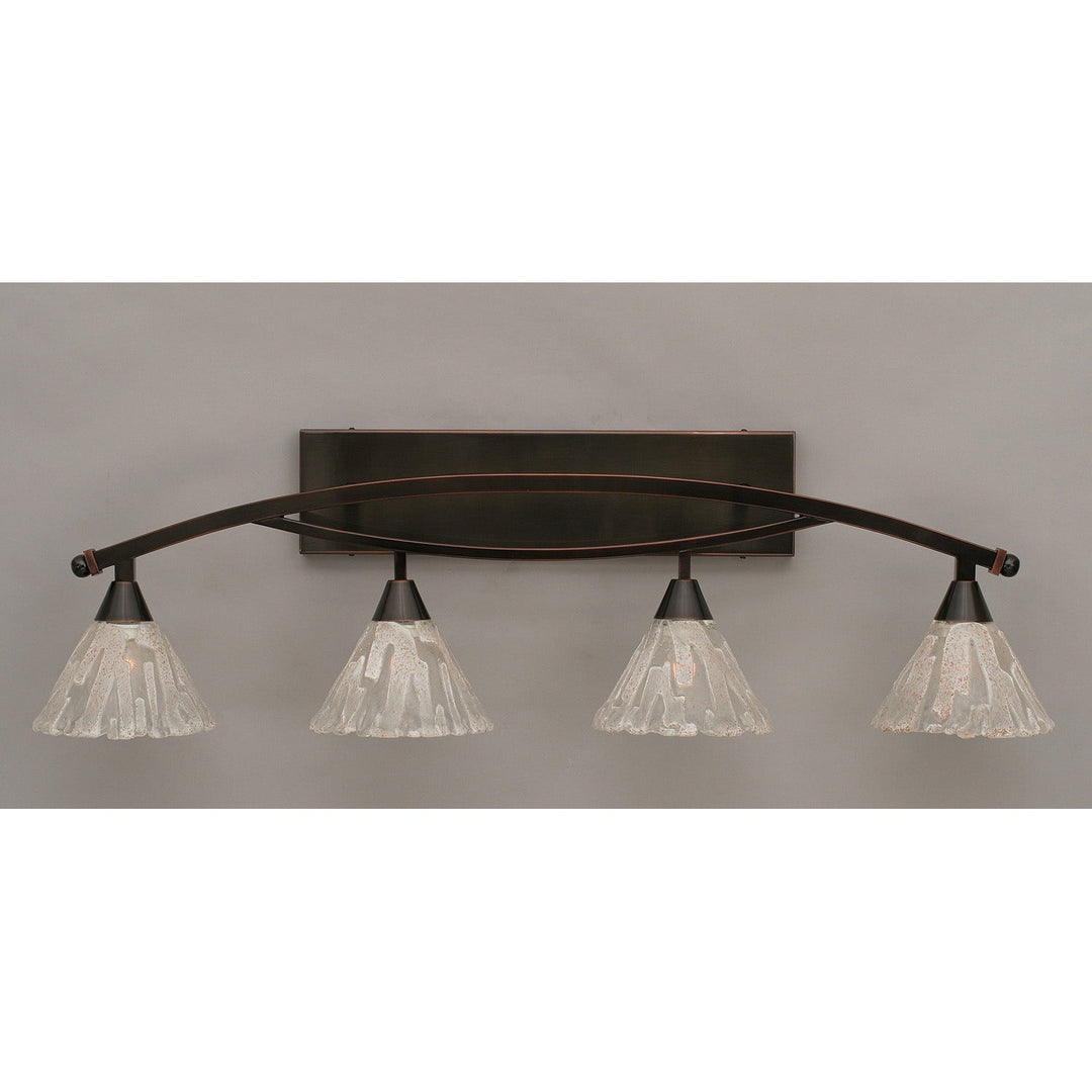 Toltec Bow 174-bc-7195 Bath Vanity Light 40 in. wide - Black Copper