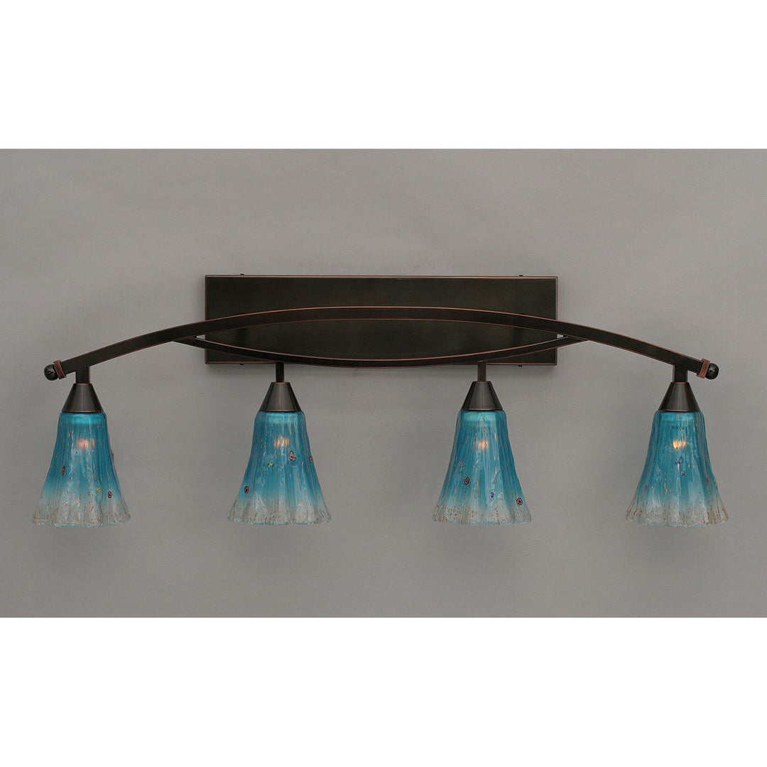 Toltec Bow 174-bc-725 Bath Vanity Light 38 in. wide - Black Copper