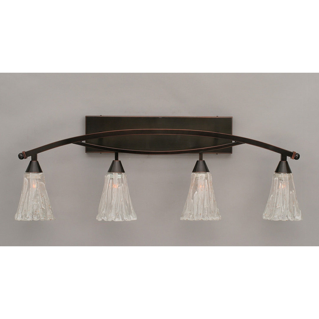 Toltec Bow 174-bc-729 Bath Vanity Light 38 in. wide - Black Copper