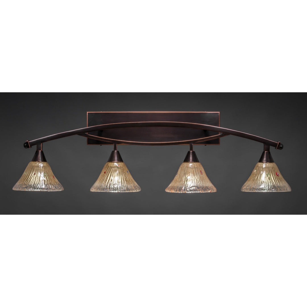Toltec Bow 174-bc-750 Bath Vanity Light 40 in. wide - Black Copper