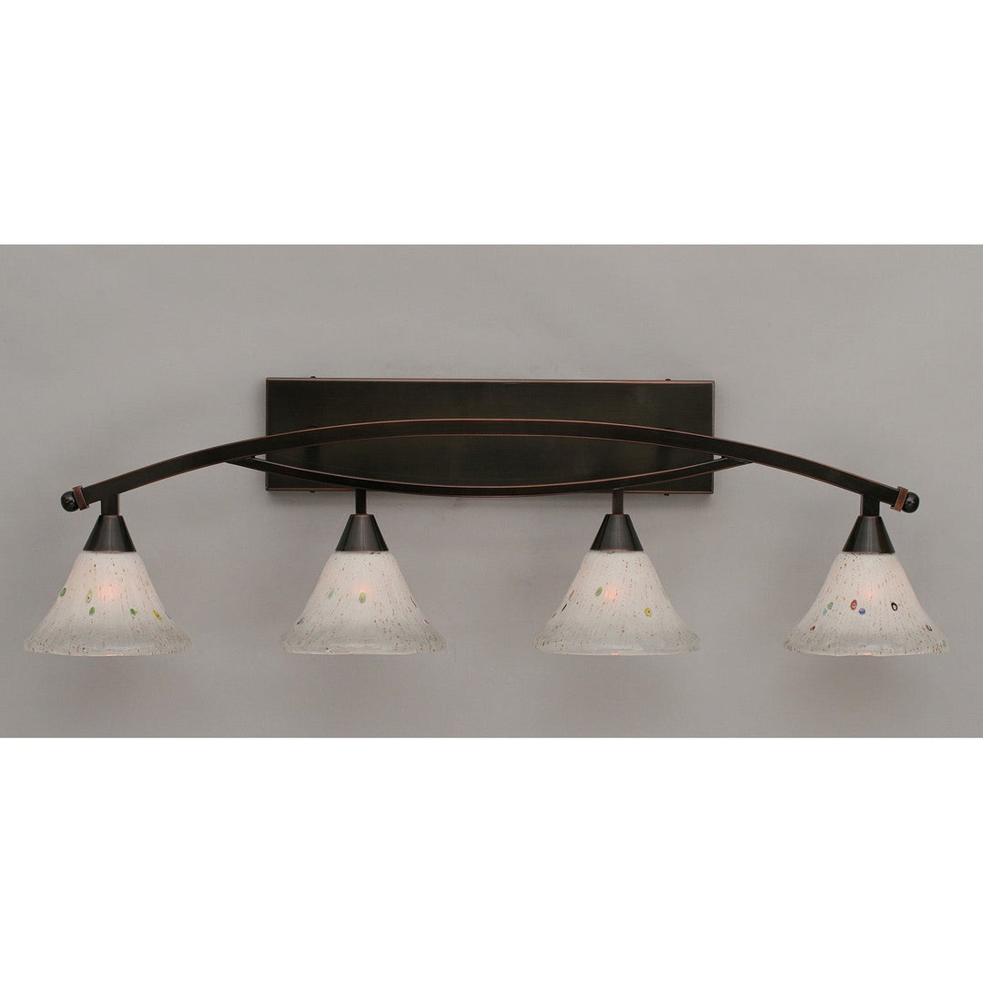Toltec Bow 174-bc-751 Bath Vanity Light 40 in. wide - Black Copper