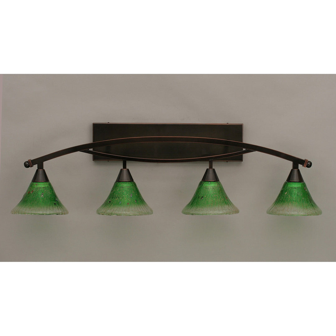 Toltec Bow 174-bc-753 Bath Vanity Light 40 in. wide - Black Copper