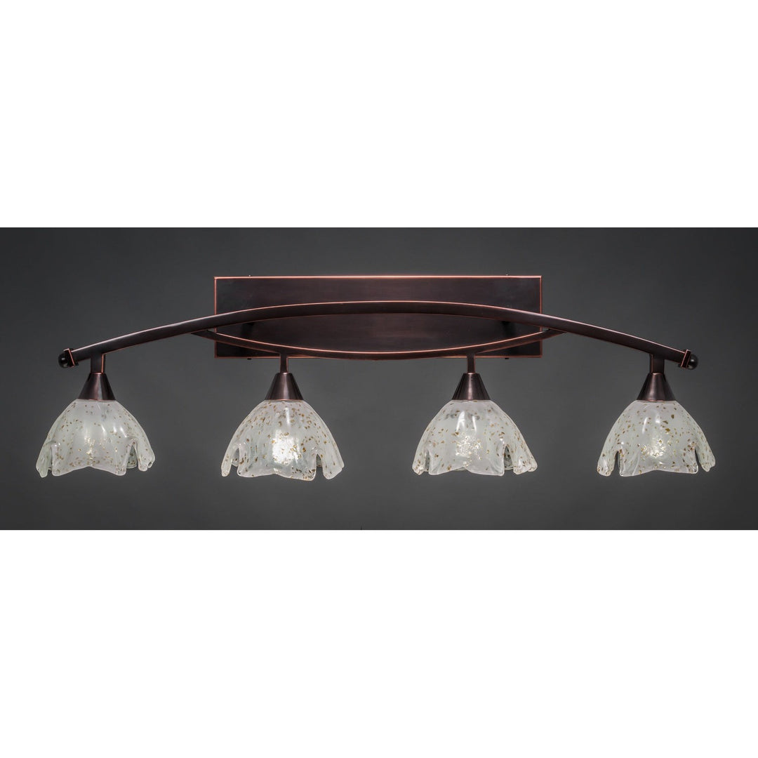 Toltec Bow 174-bc-755 Bath Vanity Light 39 in. wide - Black Copper