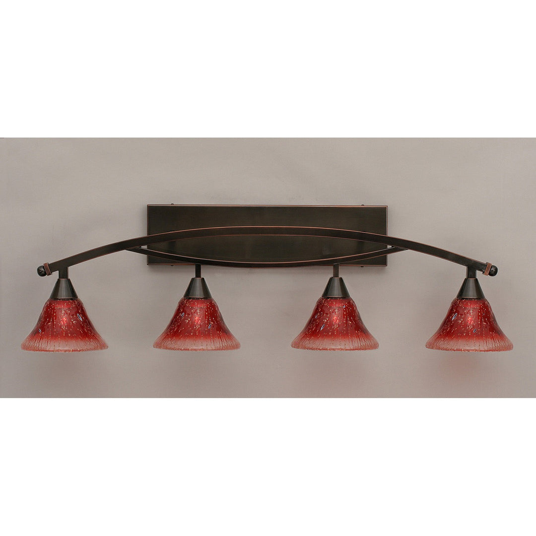 Toltec Bow 174-bc-756 Bath Vanity Light 40 in. wide - Black Copper
