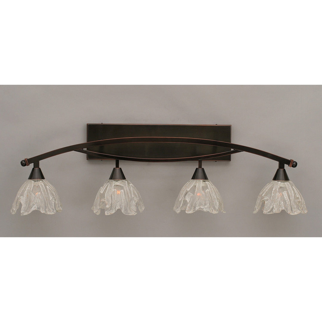 Toltec Bow 174-bc-759 Bath Vanity Light 39 in. wide - Black Copper