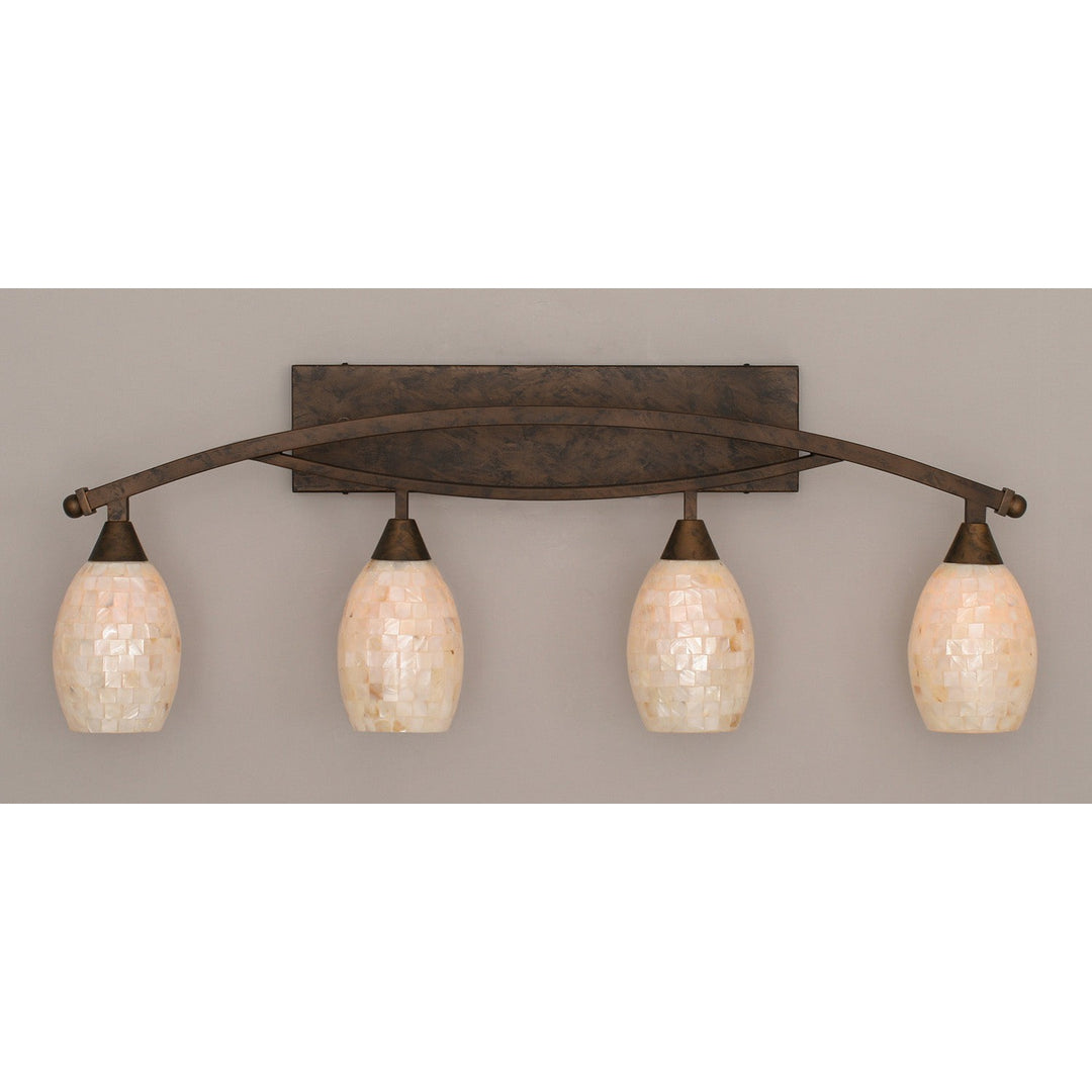Toltec Bow 174-brz-406 Bath Vanity Light 36 in. wide - Bronze