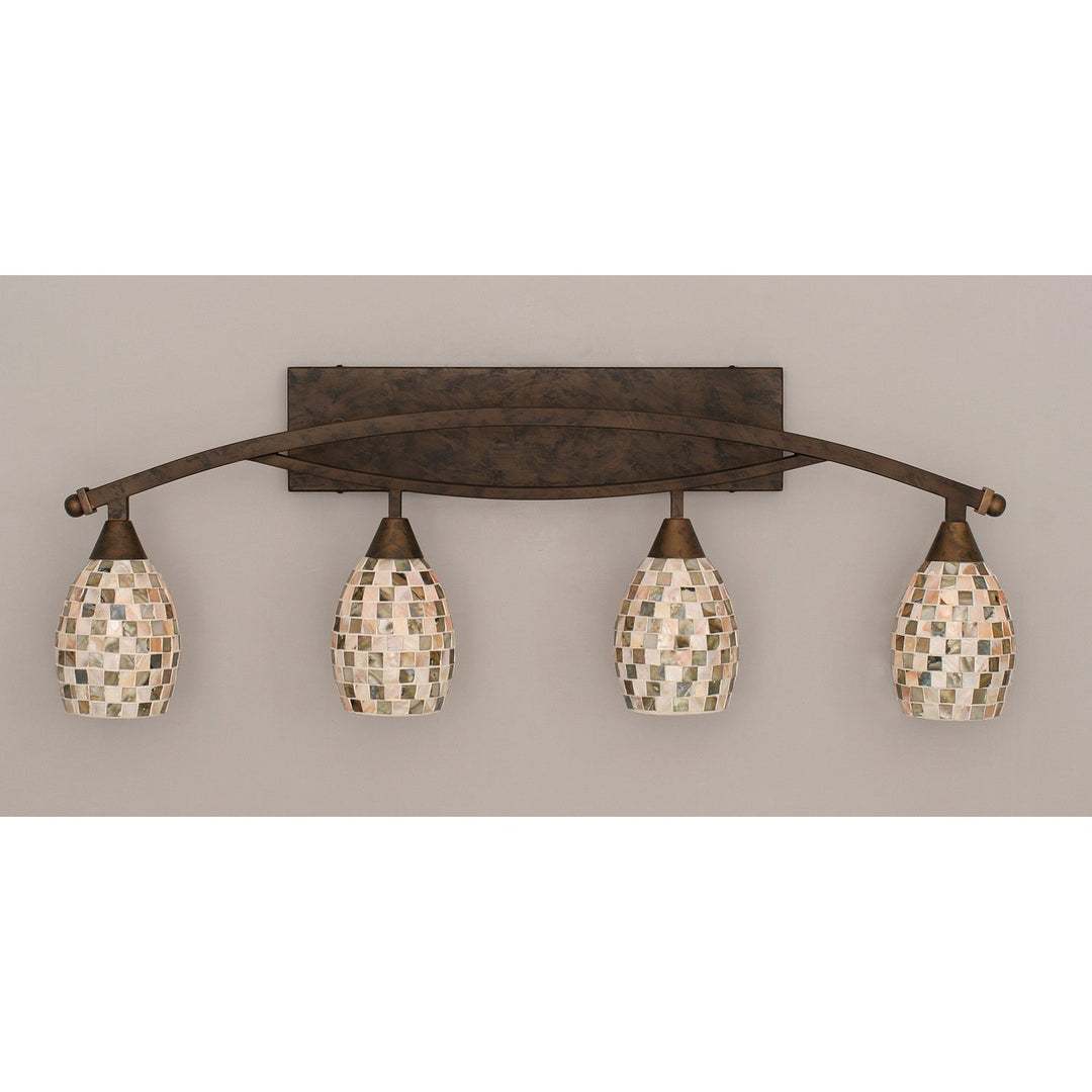 Toltec Bow 174-brz-408 Bath Vanity Light 36 in. wide - Bronze