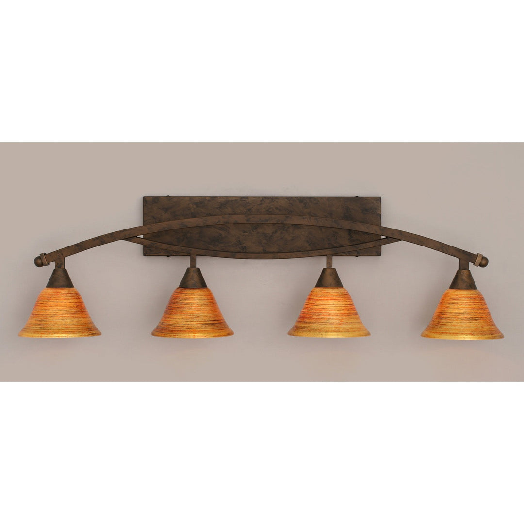 Toltec Bow 174-brz-454 Bath Vanity Light 39 in. wide - Bronze
