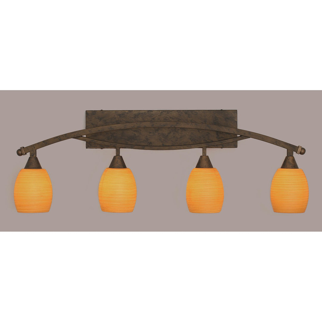 Toltec Bow 174-brz-625 Bath Vanity Light 37 in. wide - Bronze