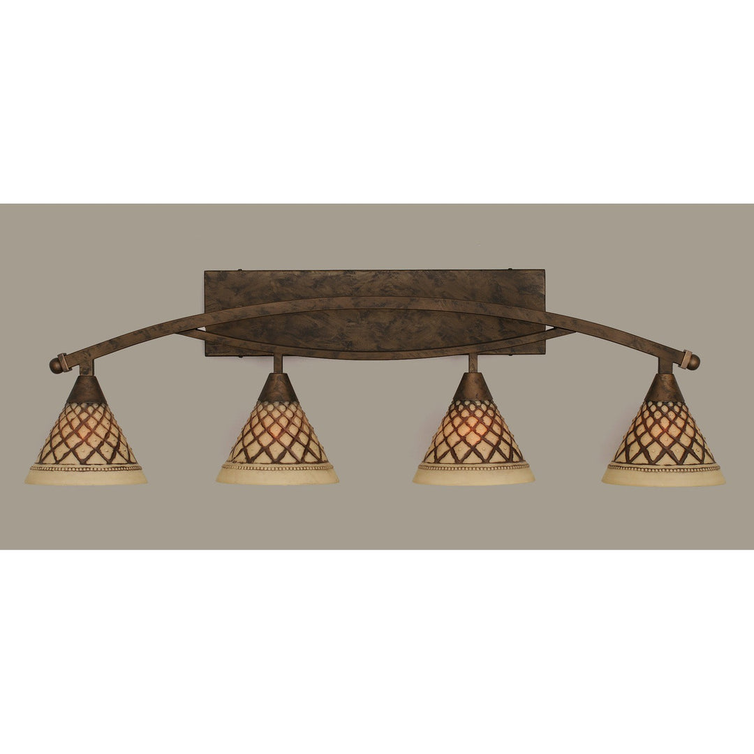 Toltec Bow 174-brz-7185 Bath Vanity Light 40 in. wide - Bronze