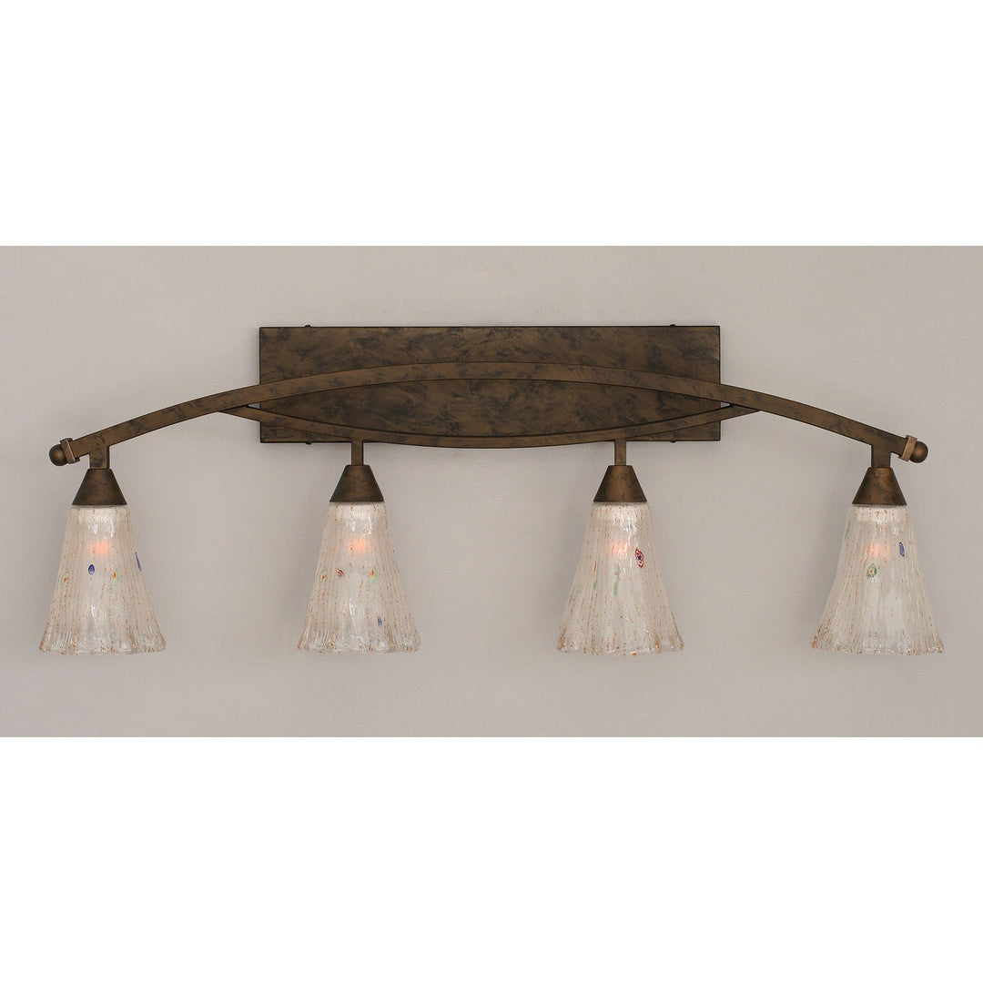 Toltec Bow 174-brz-721 Bath Vanity Light 38 in. wide - Bronze
