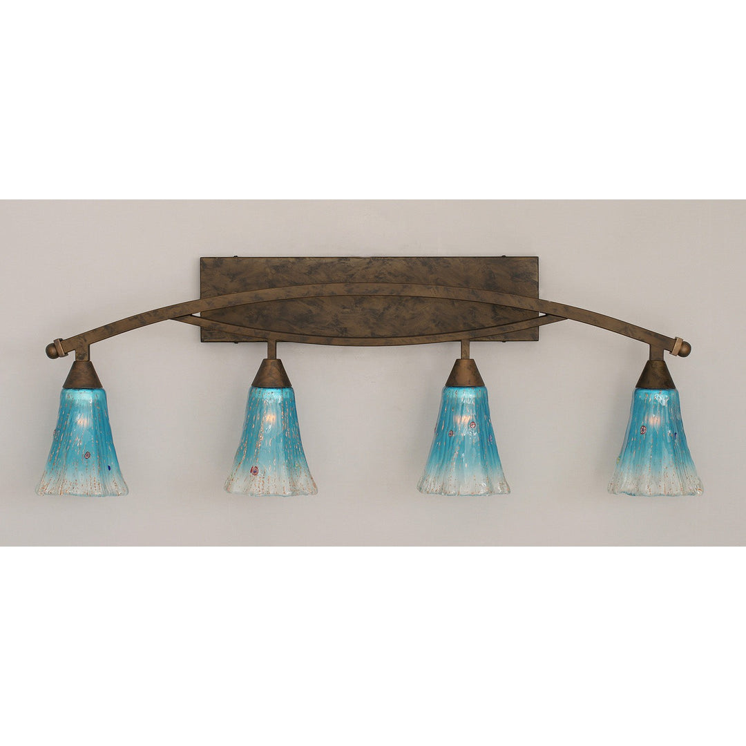 Toltec Bow 174-brz-725 Bath Vanity Light 38 in. wide - Bronze