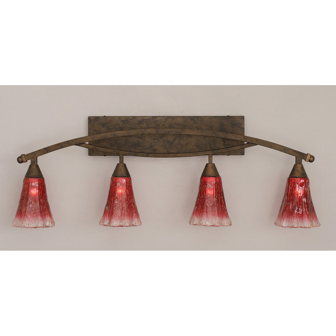 Toltec Bow 174-brz-726 Bath Vanity Light 38 in. wide - Bronze