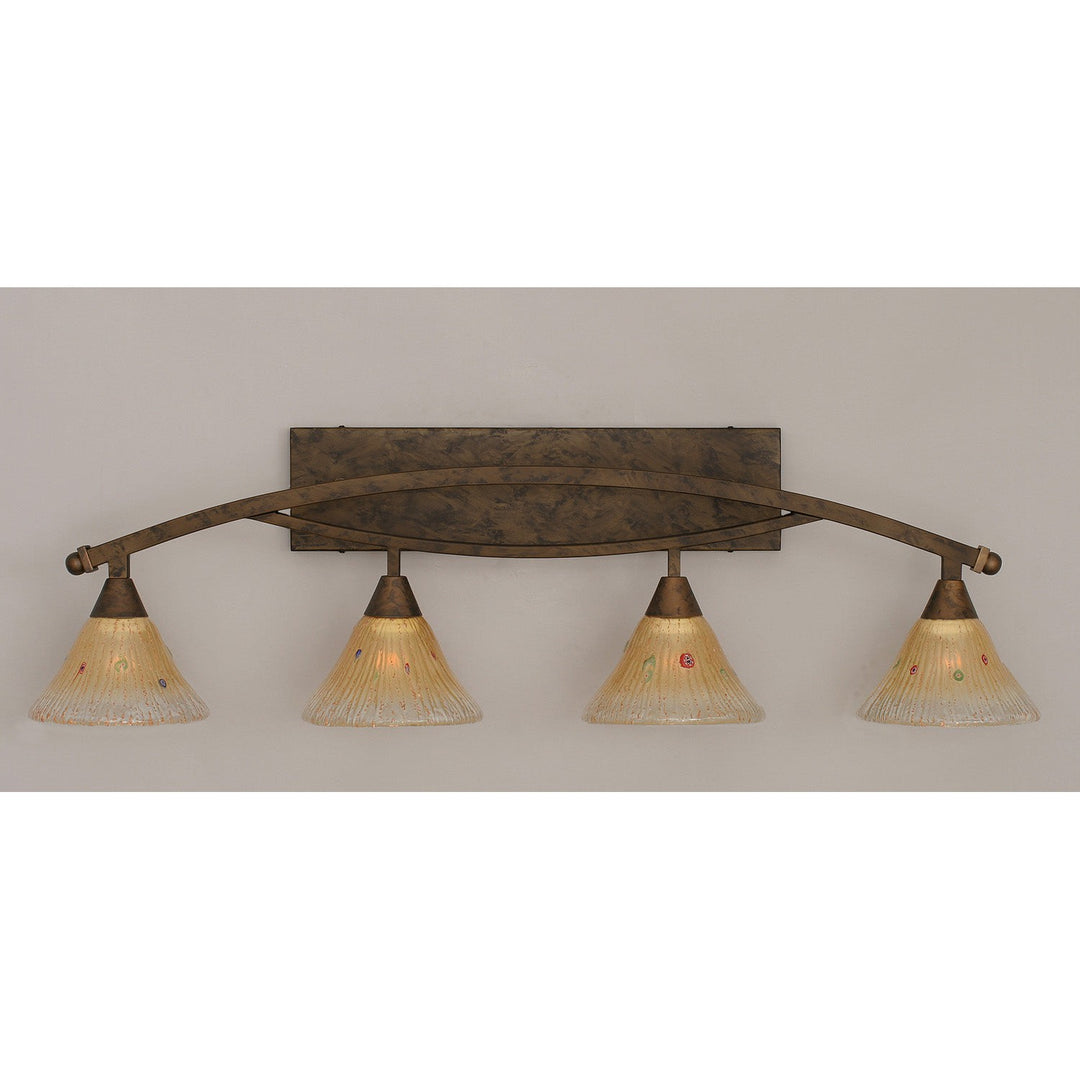 Toltec Bow 174-brz-750 Bath Vanity Light 40 in. wide - Bronze