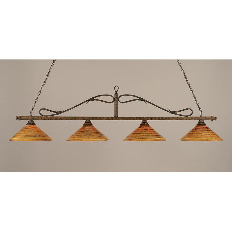 Toltec Scroll 824-brz-414 Pendant Light - Bronze