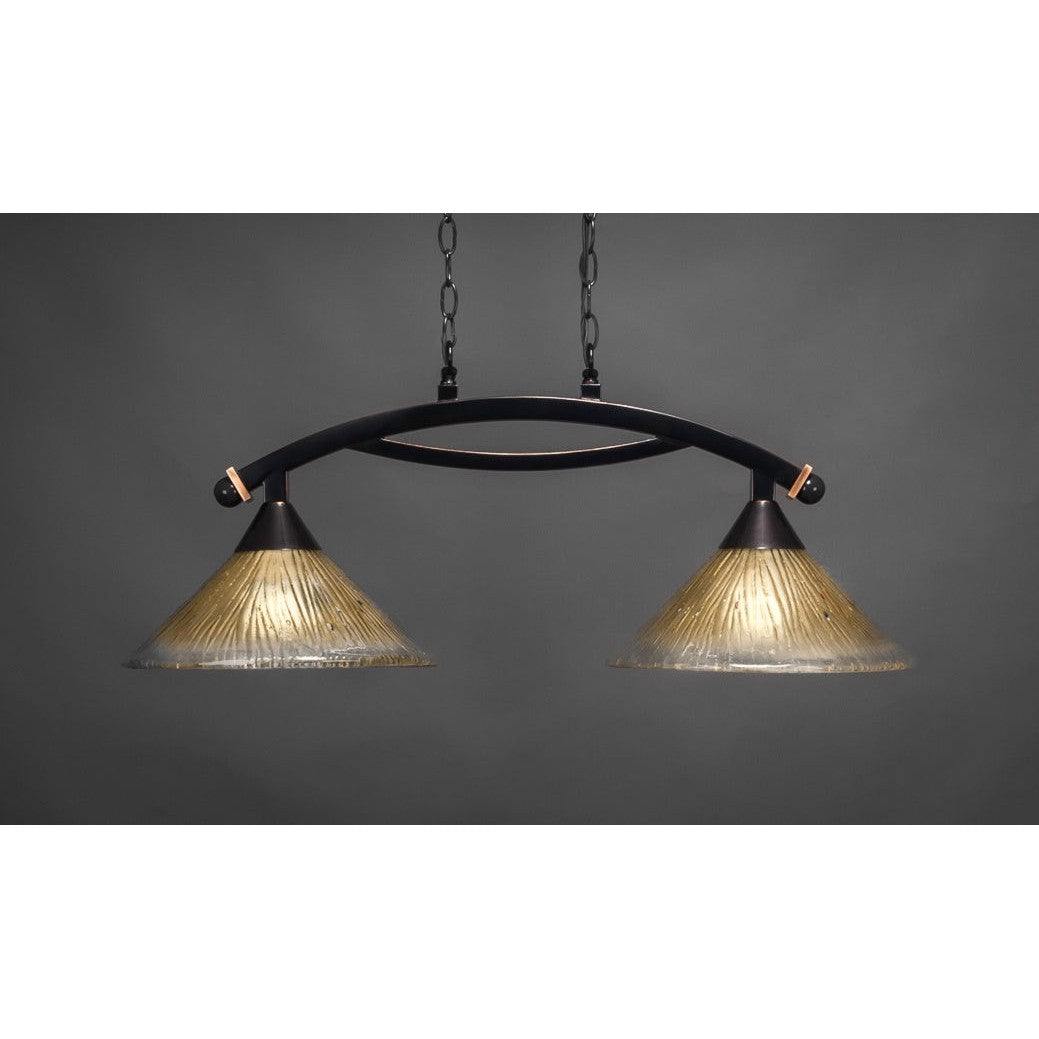 Toltec Bow 872-bc-700 Pendant Light - Black Copper