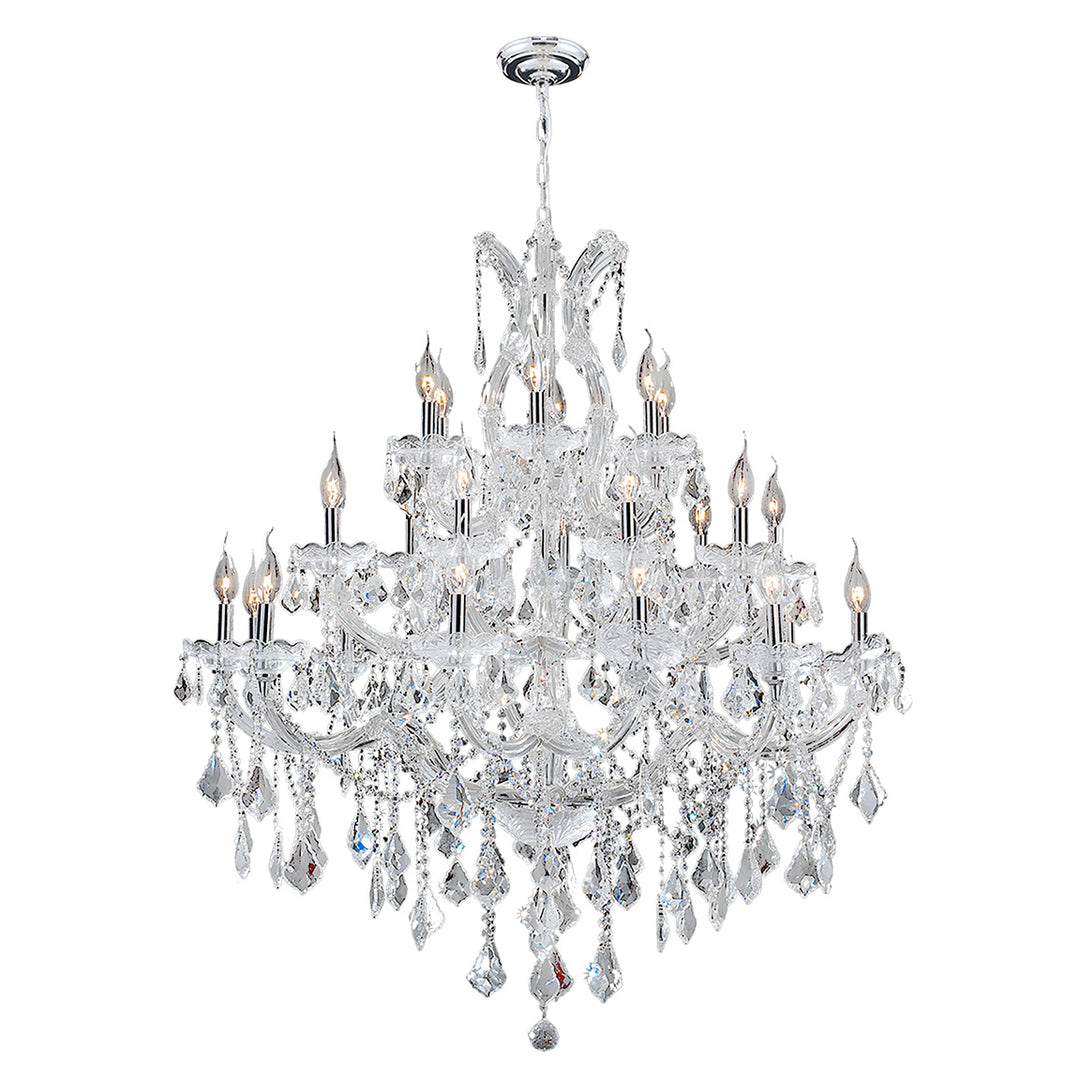 Worldwide Maria Theresa W83003C38 Chandelier Light - Polished Chrome