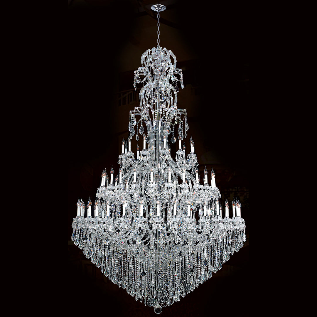 Worldwide Maria Theresa W83067C78 Chandelier Light - Polished Chrome