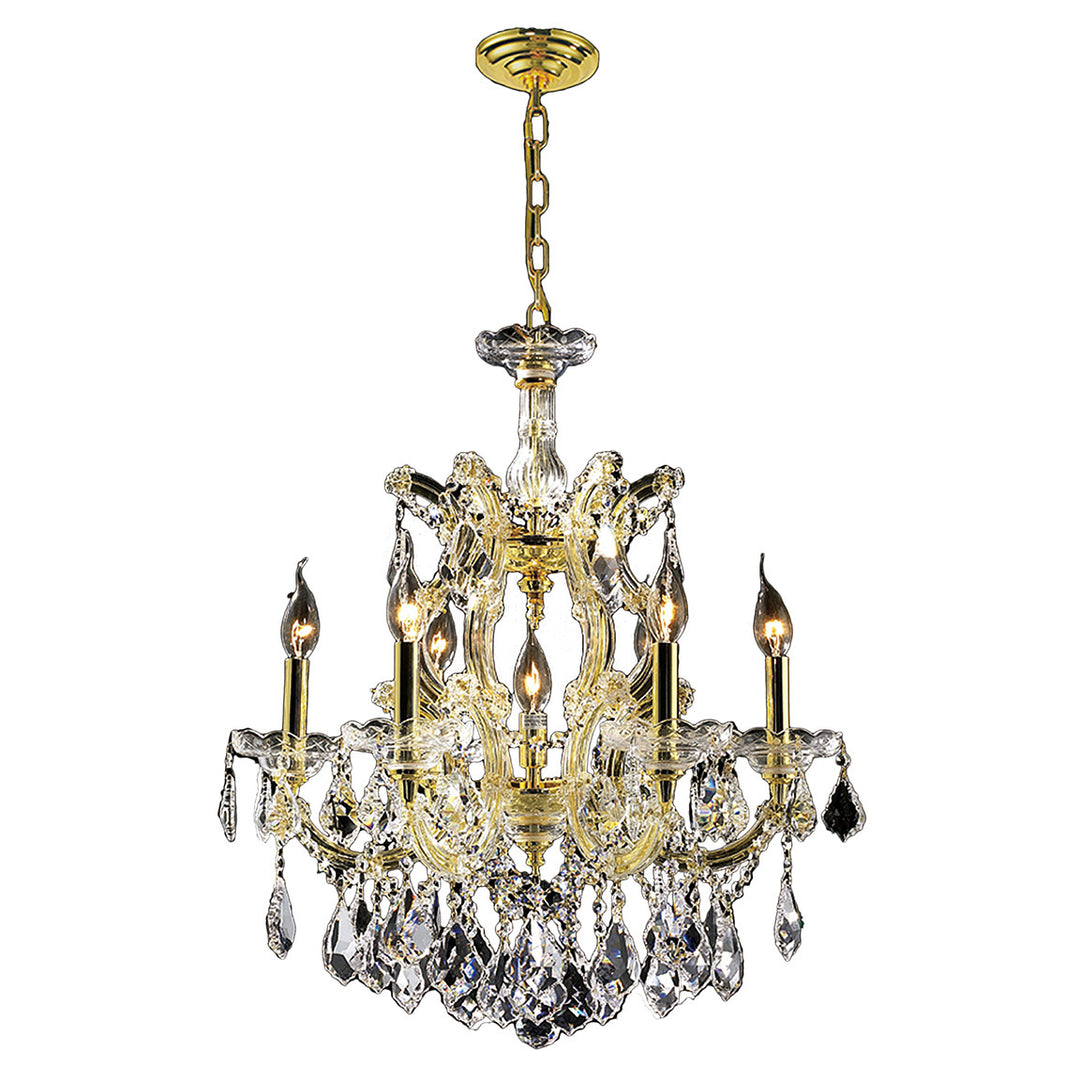 Worldwide Maria Theresa W83075G22 Chandelier Light - Polished Gold