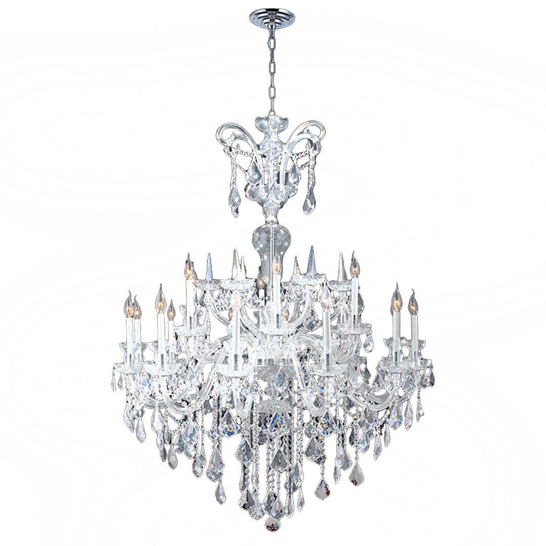 Worldwide Maria Theresa W83079C48 Chandelier Light - Polished Chrome