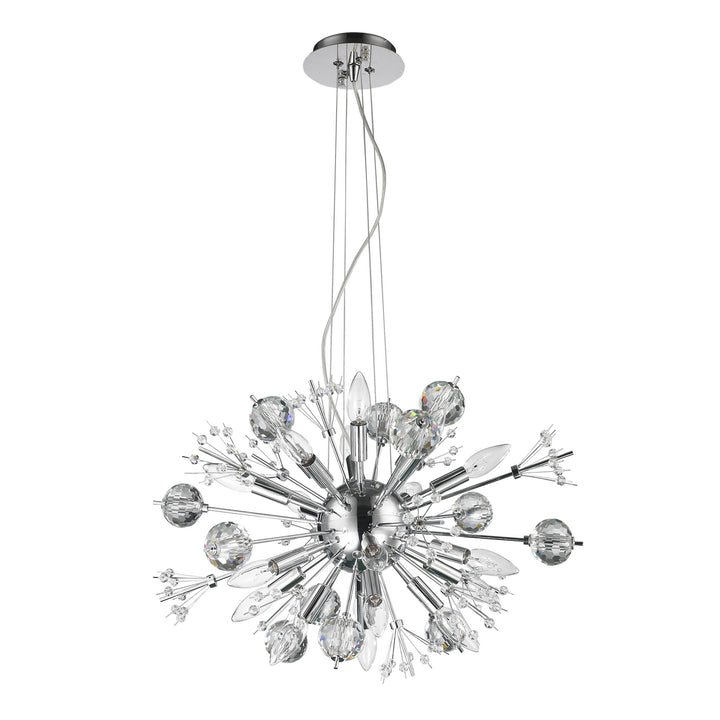 Worldwide Starburst W83111C24 Chandelier Light - Polished Chrome