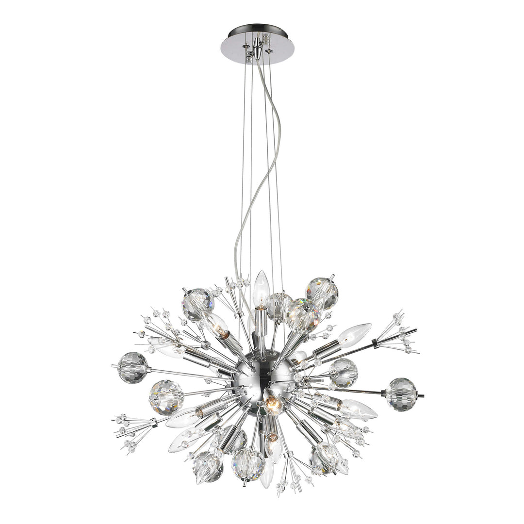 Worldwide Starburst W83111C24 Chandelier Light - Polished Chrome