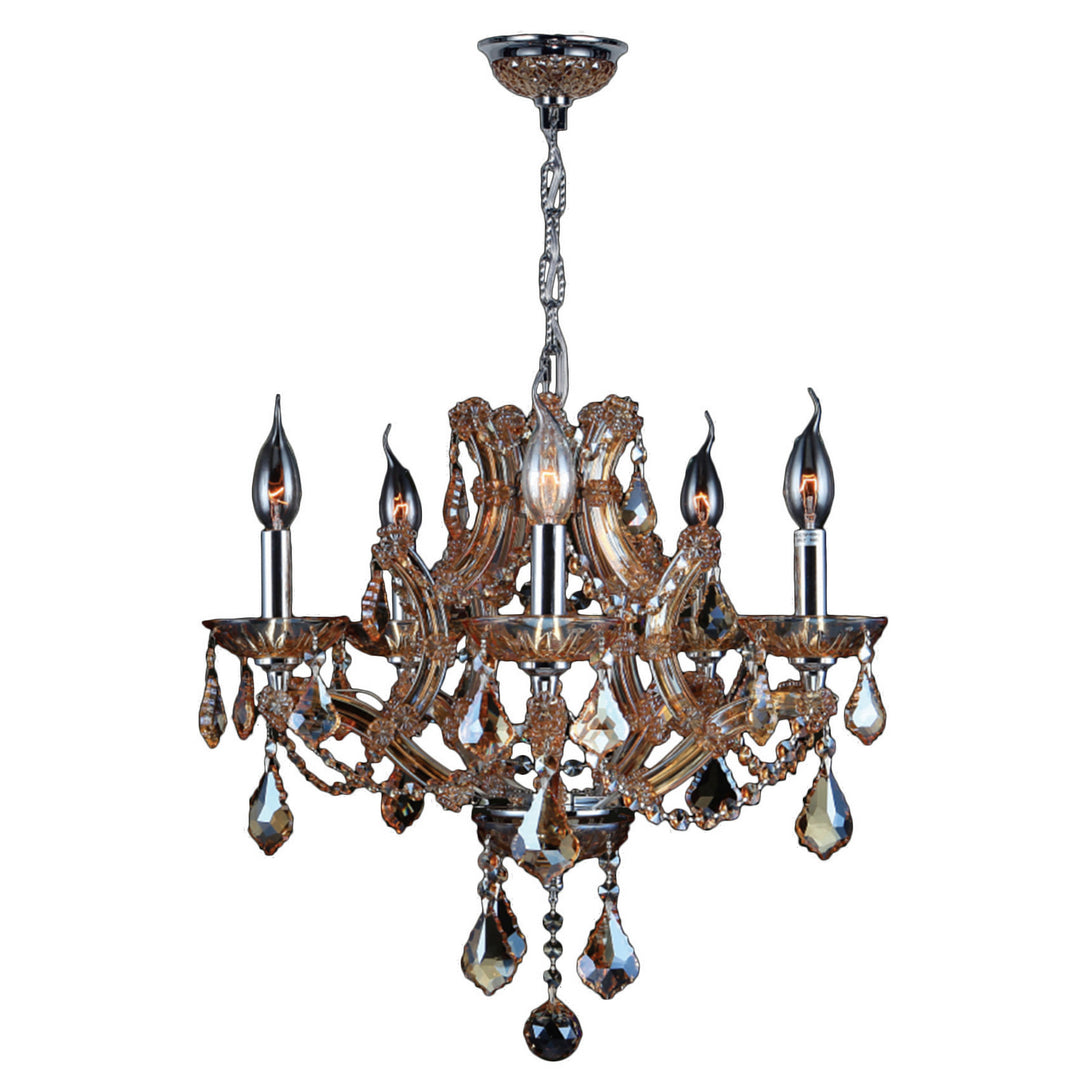 Worldwide Lyre W83116C19-AM Chandelier Light - Polished Chrome