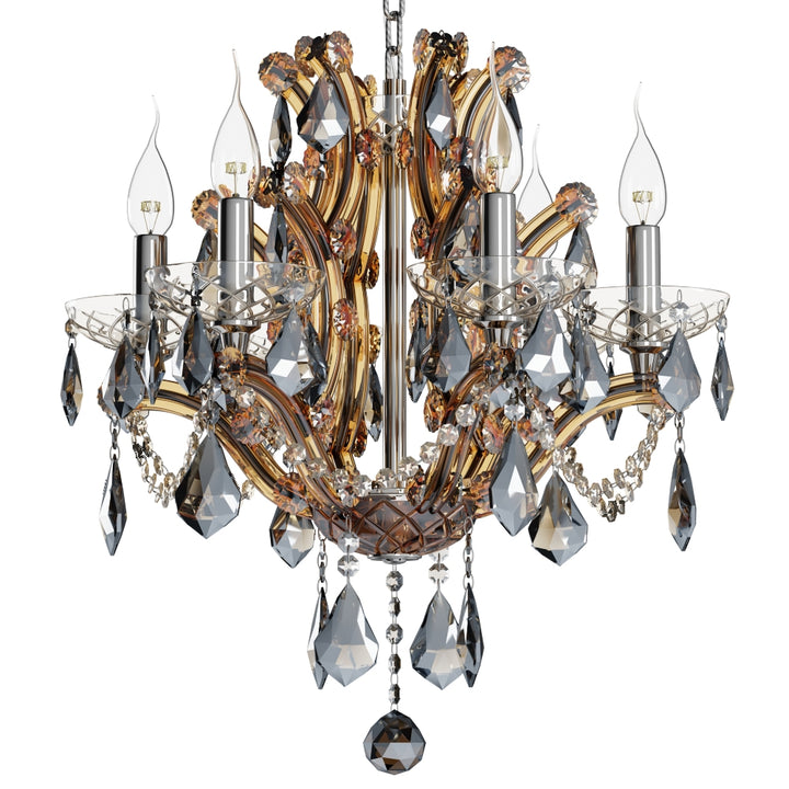 Worldwide Maria Theresa W83117C20-AM Chandelier Light - Polished Chrome