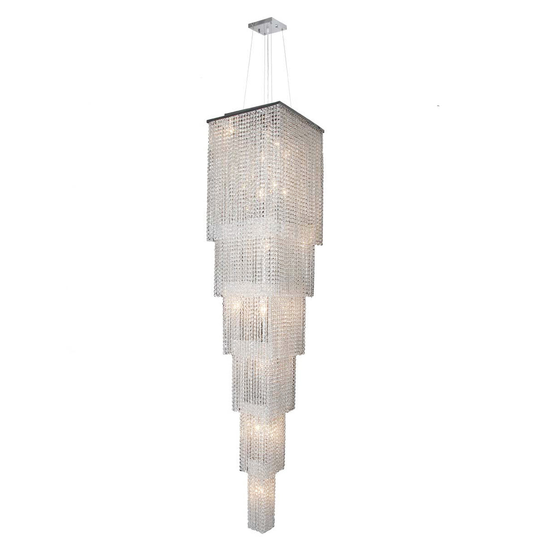 Worldwide Prism W83712C16-6T Chandelier Light - Polished Chrome