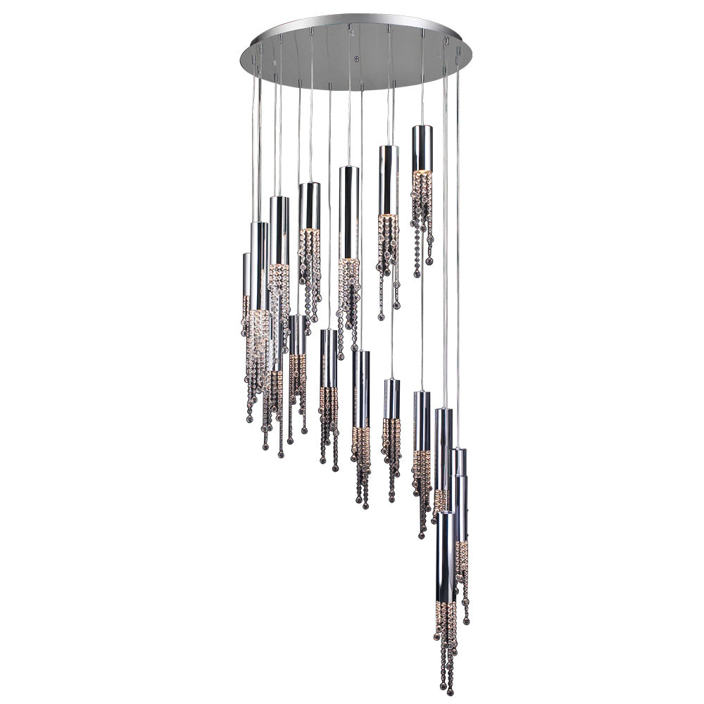 PLC Trento 81749 PC Chandelier Light - Polished Chrome