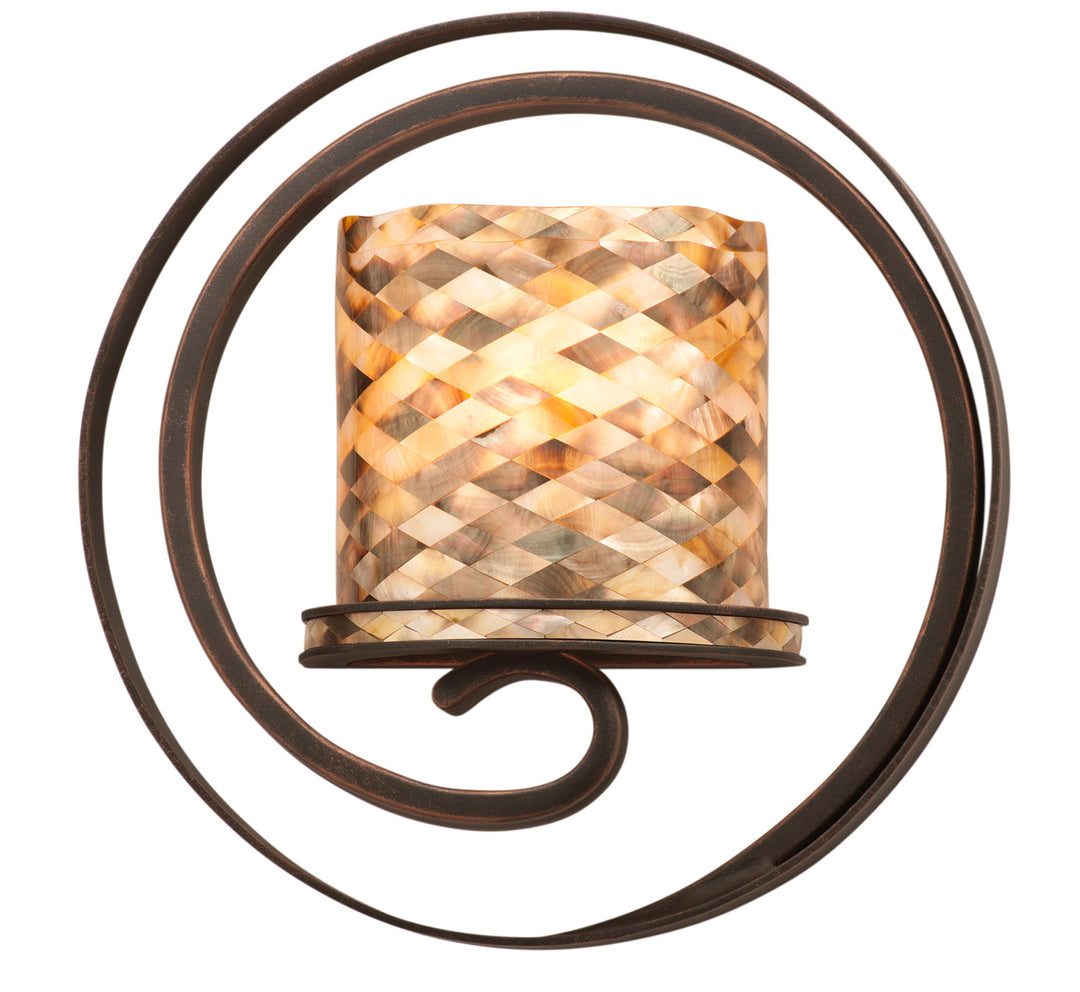 Kalco Monaco 6010AC/SHELL Wall Sconce Light - Antique Copper