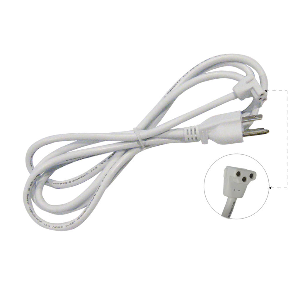 Jesco Lighting SG-PCLL Power Cord & Plug Right Angle Power Cord & Plug Decor White