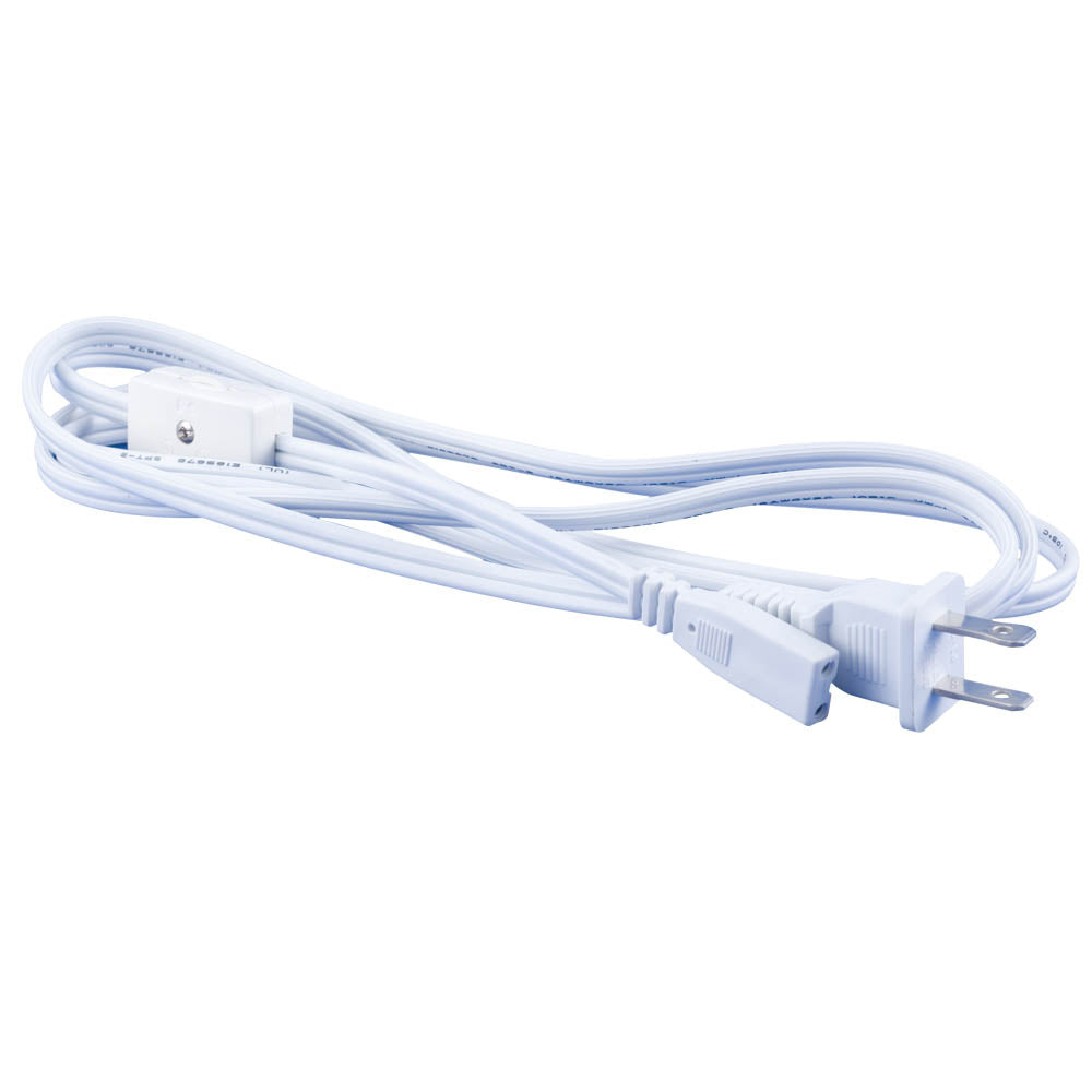 Jesco Lighting SP-PCL Power Cord & Plug Right Angle Power Cord & Plug (From Back) Decor White