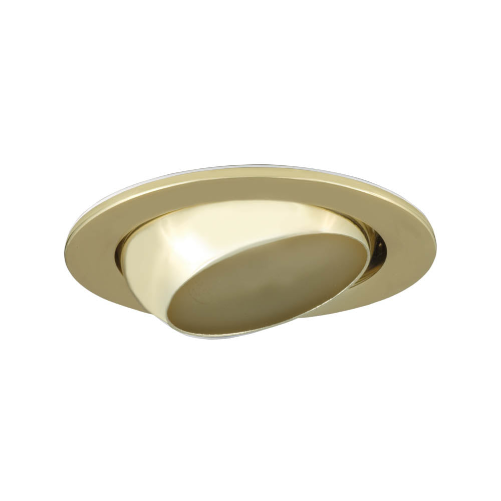 Jesco Lighting TM205PB Adjustable Eyeball Adjustable Eyeball Recessed Lighting Trim  Polished Brass