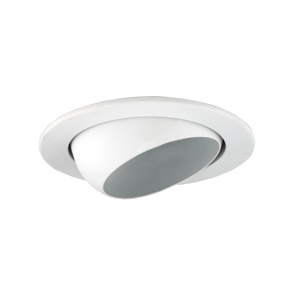 Jesco Lighting TM205WH Adjustable Eyeball Adjustable Eyeball Recessed Lighting Trim Recessed Light White