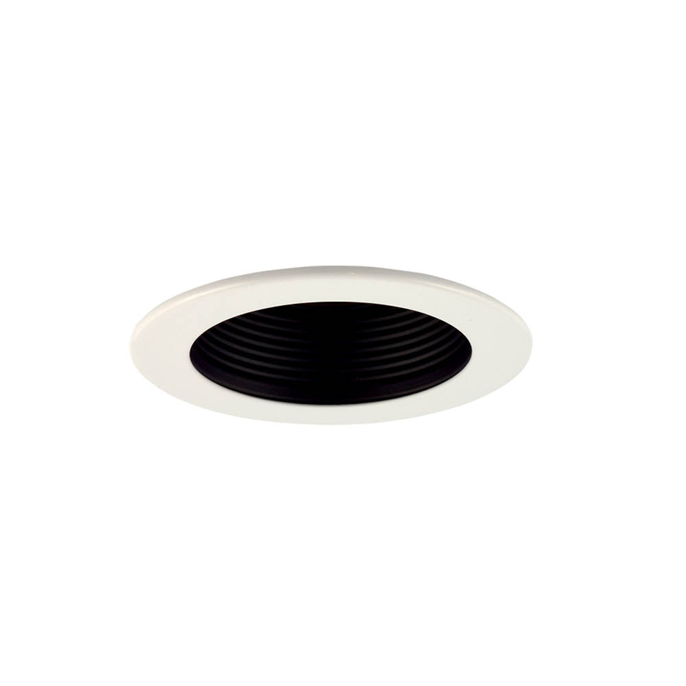 Jesco Lighting TM301BKWH Step Baffle Step Baffle Recessed Lighting Trim Recessed Light White