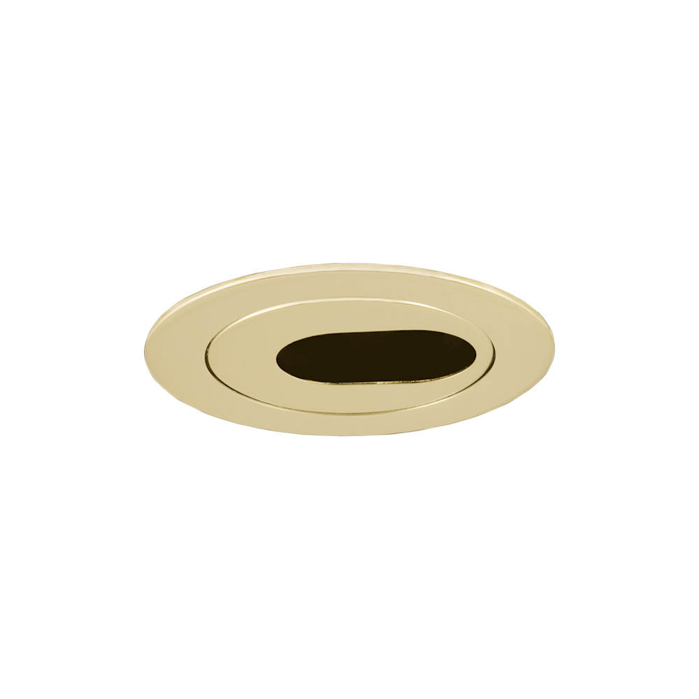 Jesco Lighting TM303PB Oval Slot Oval Slot Aperture Recessed Lighting Trim Recessed Light Brass - Polished / Cast