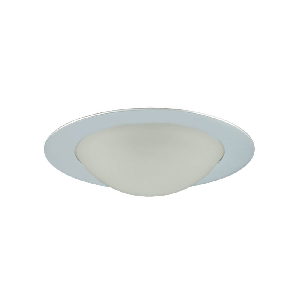 Jesco Lighting TM315CH Shower Shower Frosted Dome Recessed Lighting Trim Recessed Light Chrome