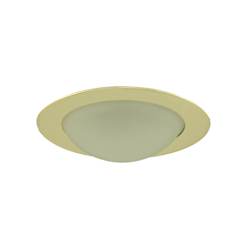 Jesco Lighting TM315PB Shower Shower Frosted Dome Recessed Lighting Trim Recessed Light Brass - Polished / Cast