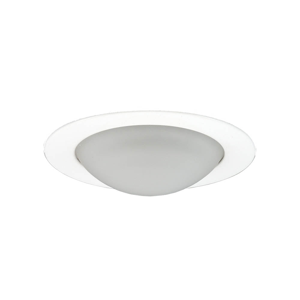 Jesco Lighting TM315WH Shower Shower Frosted Dome Recessed Lighting Trim Recessed Light White