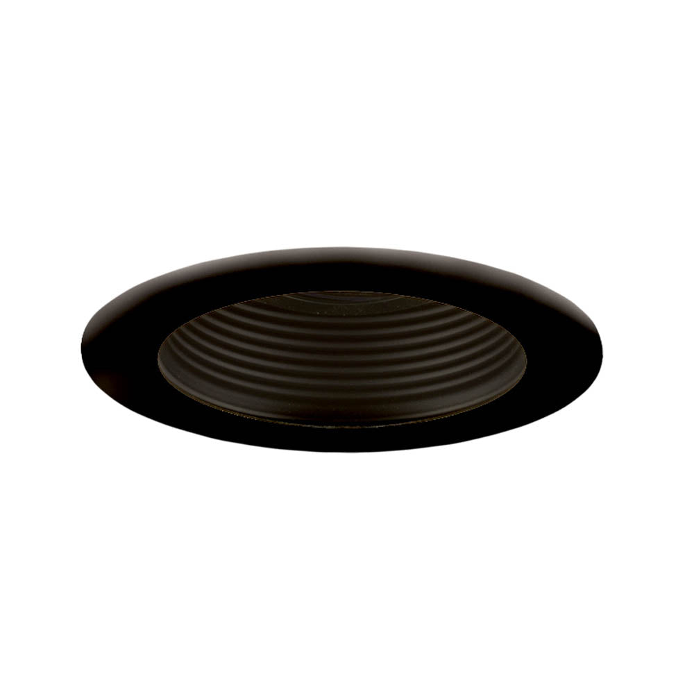 Jesco Lighting TM401BKBK Step Baffle Step Baffle Recessed Lighting Trim Recessed Light Black