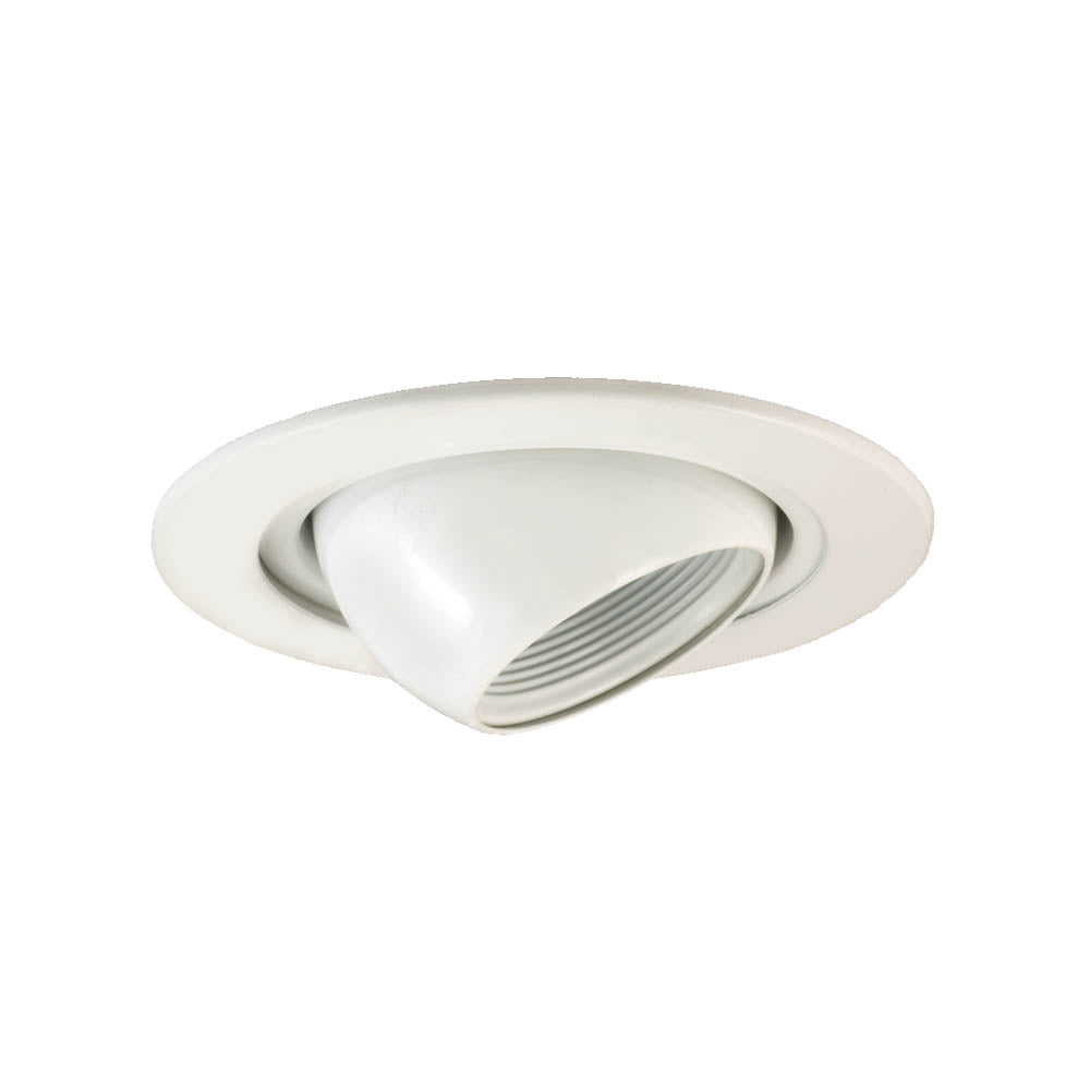 Jesco Lighting TM405WH Adjustable Eyeball Adjustable Eyeball Recessed Lighting Trim Recessed Light White