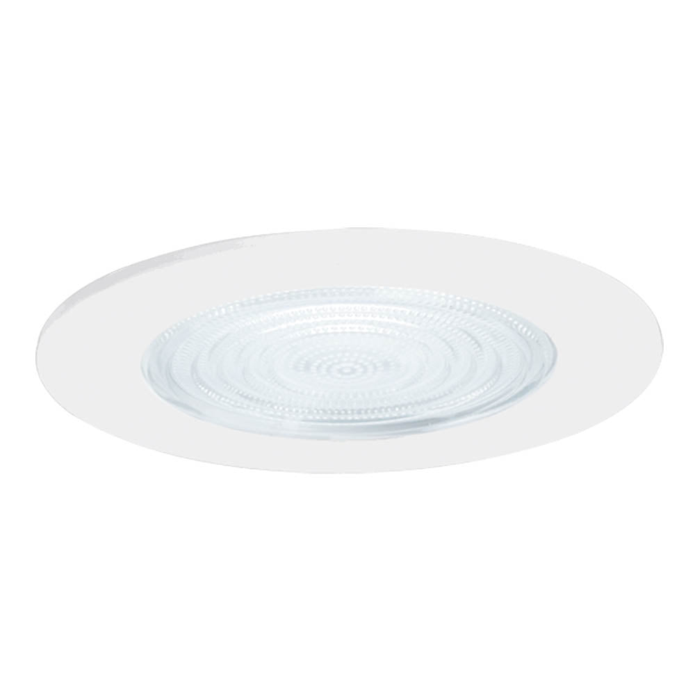 Jesco Lighting TM607WH Line Voltage Fresnel Line Voltage Fresnel Glass Lens Recessed Lighting Trim Recessed Light White