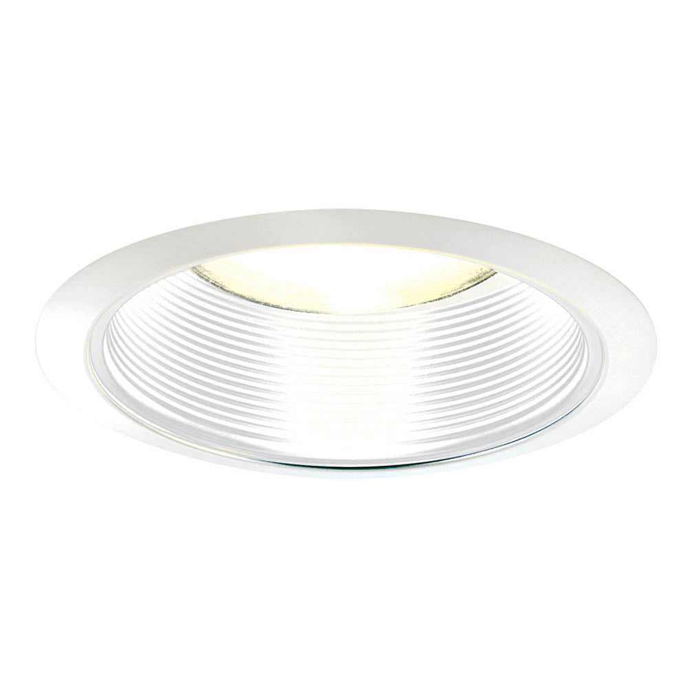 Jesco Lighting TM608WHWH Step Baffle Step Baffle Recessed Lighting Trim Recessed Light White