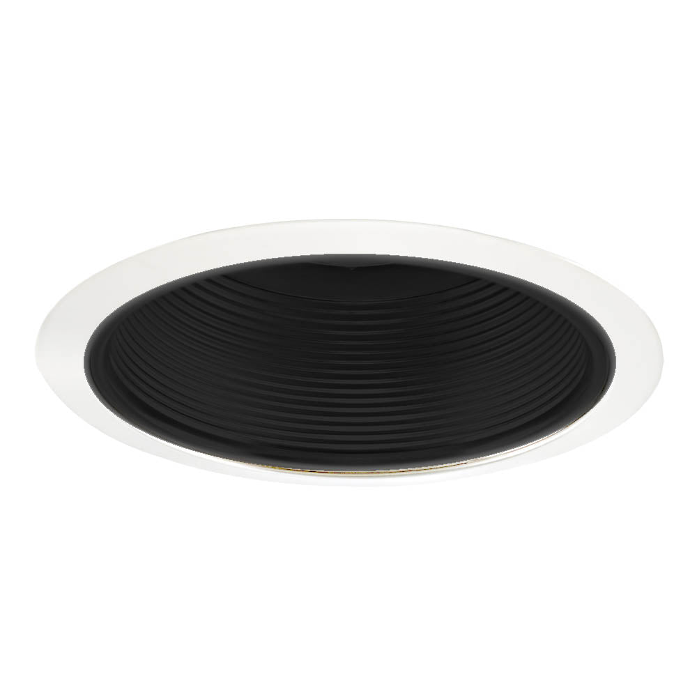 Jesco Lighting TM609BKWH Step Baffle Step Baffle Recessed Lighting Trim Recessed Light White