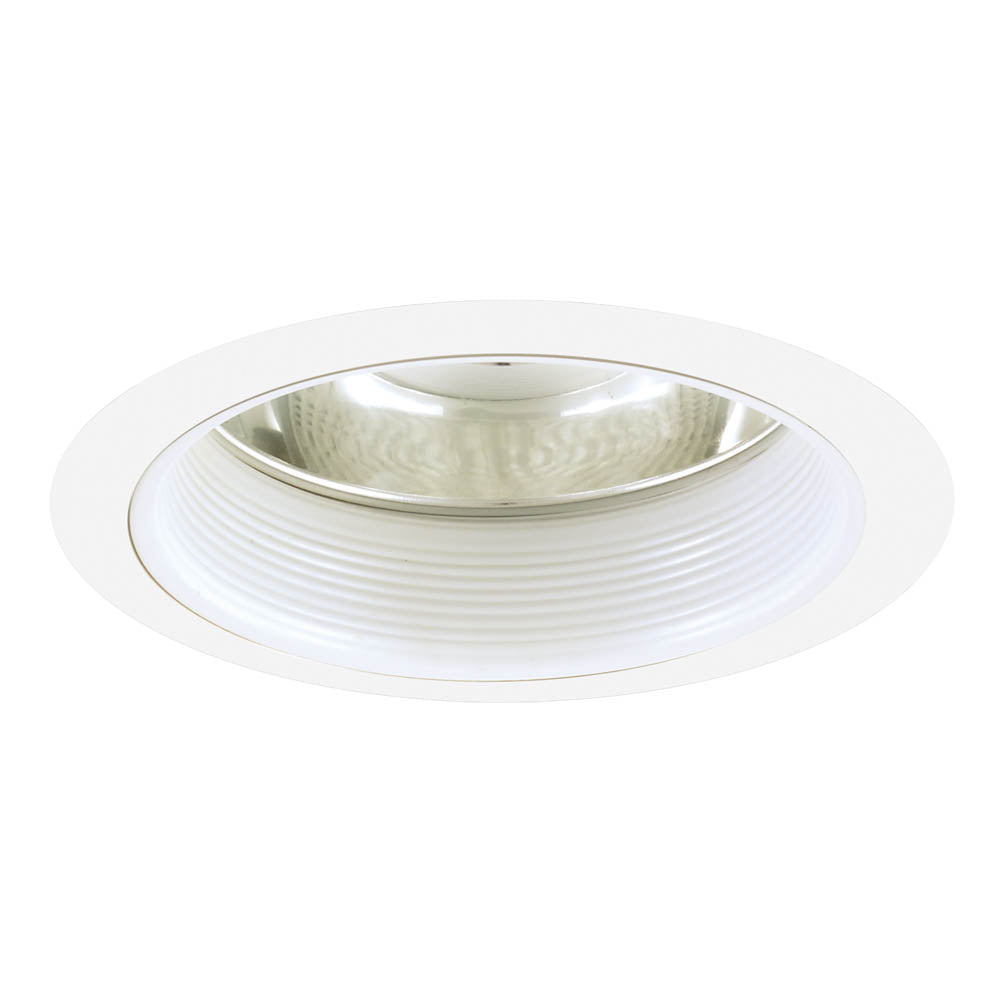 Jesco Lighting TM614WHWH Specular Reflector Specular Reflector Step Baffle Recessed Lighting Trim Recessed Light White