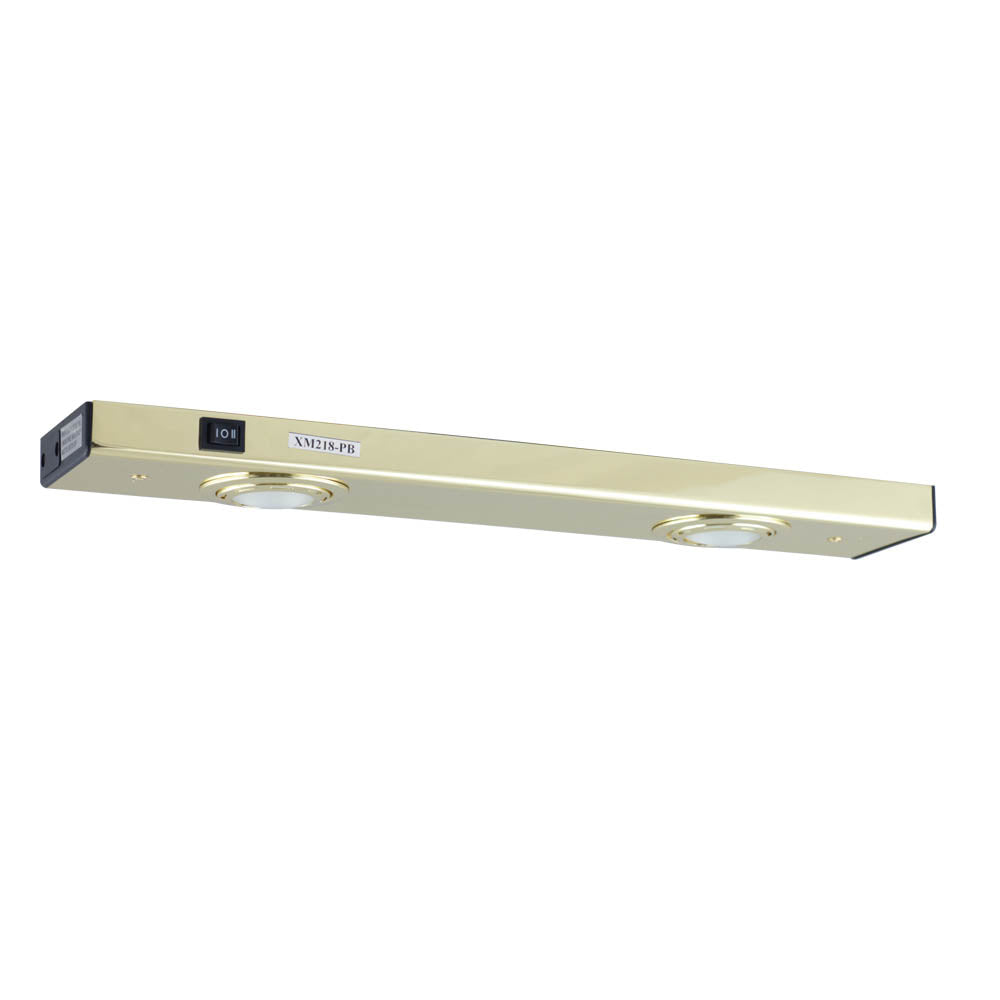 Jesco Lighting XM218-PB Light Strip Two-Light Xenon Light Strip Decor Brass - Polished / Cast