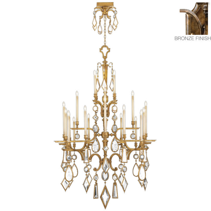 Fine Art Encased Gems 709440-3ST Chandelier Light - Bronze